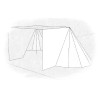 Side - front curtains for Geteld Tent 3 x 4,5 m - cotton