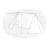 Inner Curtain for Merchant Tent - 3 x 6 m - cotton