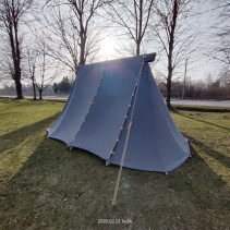 Geteld Tent 2,5 x 4 m with baldachin - impregnated waterproof wool