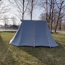 Geteld Tent 2,5 x 4 m with baldachin - impregnated waterproof wool -