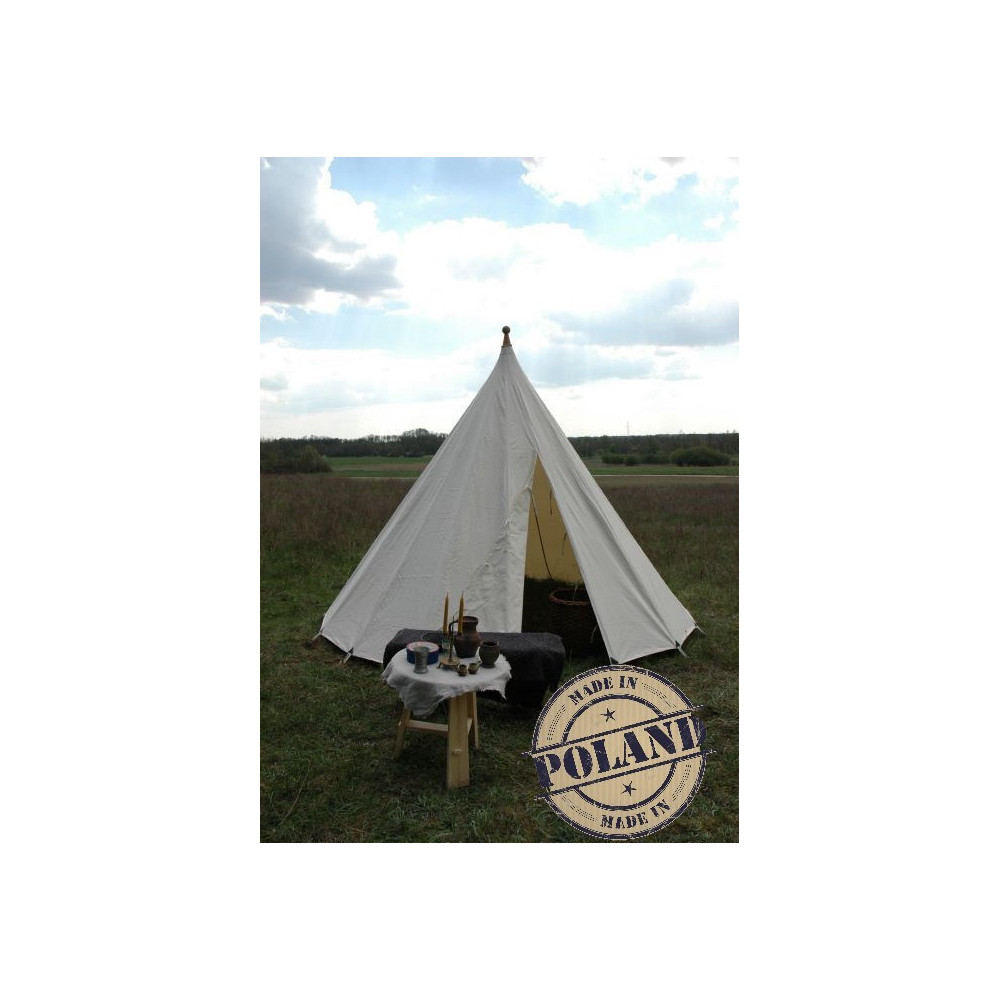 Cone Tent - ⌀ 4 m x 2,5 m high - wool - waterproof and impregnated