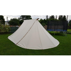 Geteld Tent 4 x 8,5 m - cotton - with baldachin