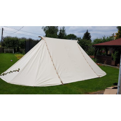 Geteld Tent 4 x 8,5 m - cotton - with baldachin