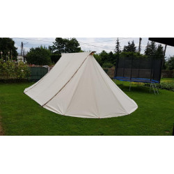 Geteld Tent 4 x 8,5 m - cotton - with baldachin