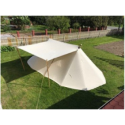 Geteld Tent 4 x 8,5 m - cotton - with baldachin