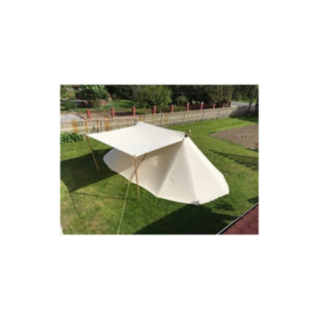 Geteld Tent 4 x 8,5 m - cotton - with baldachin