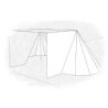 Side - Front Curtains for Merchant Tent - 4 x 8,5 m - cotton