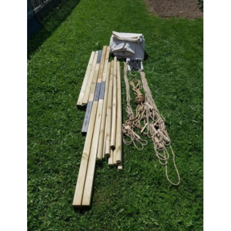 Wooden poles set for Barn Tent XV c. - 3 x 3  - cotton