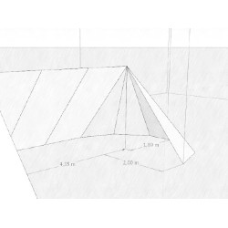 Geteld - 4 x 8,5 m - cotton - side opening