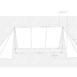 kopia kopia Geteld - 4 x 8,5 m - cotton - side opening