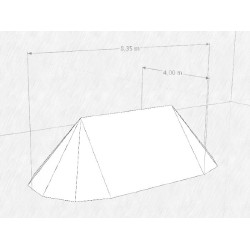 kopia kopia Geteld - 4 x 8,5 m - cotton - side opening