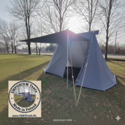 Geteld Tent 3 x 6 m with baldachin - wool