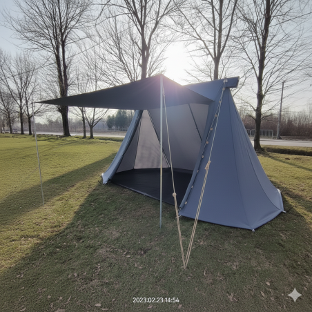 Geteld - 4 x 6 m - cotton - side opening