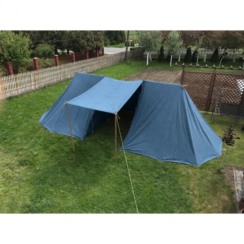 Long Double Tent  3 x 9 x 2,4 m - wool - waterproof and impregnated