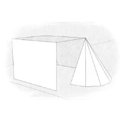 Front Curtain for  Merchant Geteld  3 x 6 m - linen