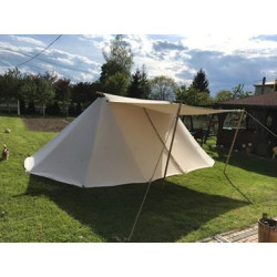 Geteld Tent 3 x 7,5 m with baldachin - cotton