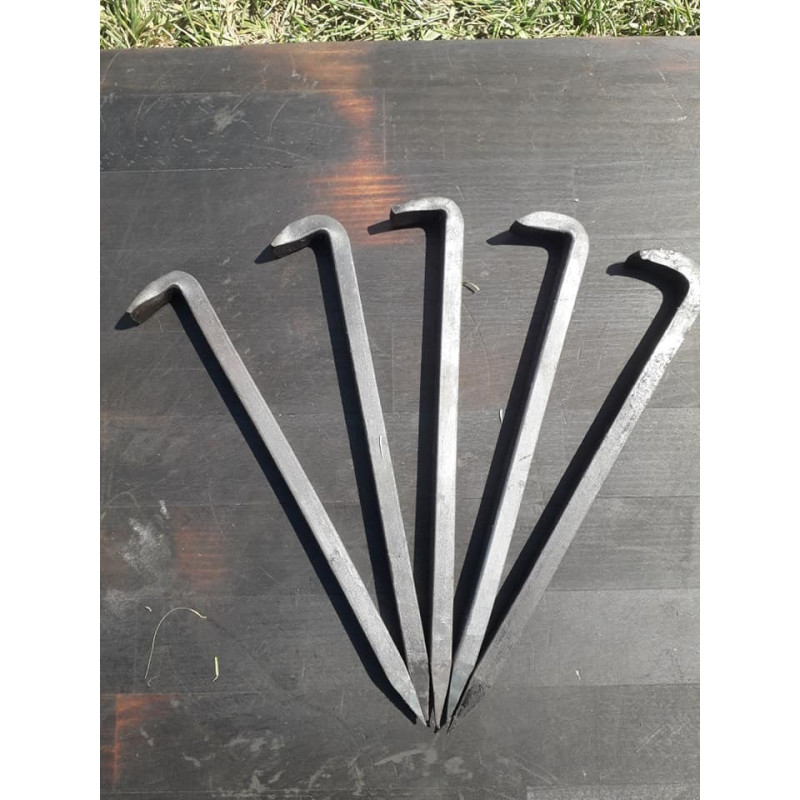 Forged Pegs for Geteld 4 x 9 m - linen