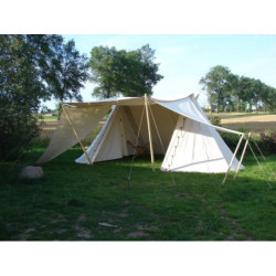 Saxon Geteld Tent - 4 x 6 m with side curtains -  cotton