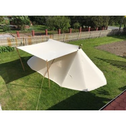 Geteld Tent 4 x 8,5 m with baldachin - cotton