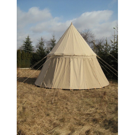 Umbrella Tent  5m diameter, 4 m high - linen