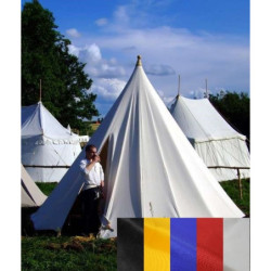 Cone Tent ⌀ 5 m x 3,3 high - cotton - colours