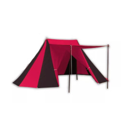 Saxon Tent 4 - 6 m - black-red - cotton
